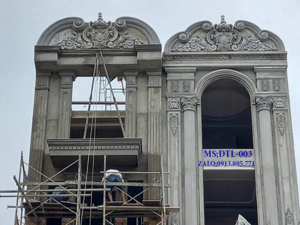 Gắn phù điêu mặt tiền bằng xi măng